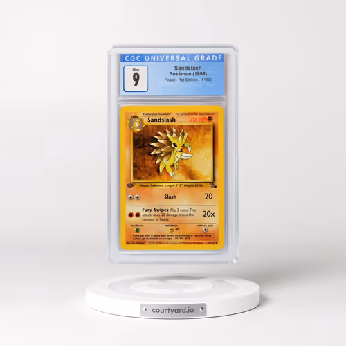1999 Fossil #41/62 Sandslash - 1st Edition 1st Edition (CGC 9 MINT)