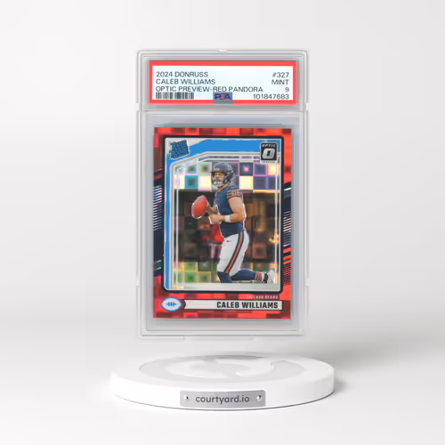 2024 Panini Donruss #327 Caleb Williams - Optic Preview-Red Pandora (PSA 9 MINT)