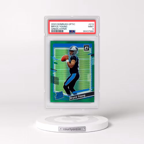 2023 Panini Donruss Optic #213 Bryce Young - Green Hyper (PSA 9 MINT)
