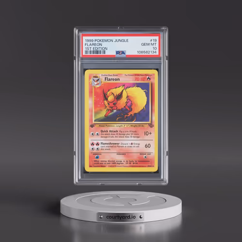 1999 Pokémon Jungle #19 Flareon - 1st Edition (PSA 10 GEM MINT)