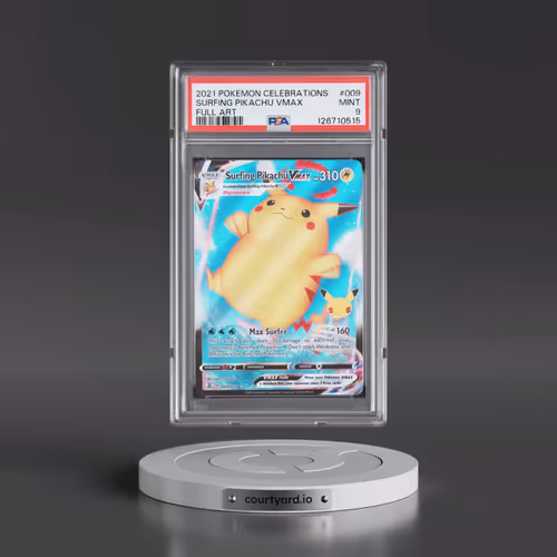 2021 Pokémon Celebrations #009 Surfing Pikachu Vmax - Full Art (PSA 9 MINT)