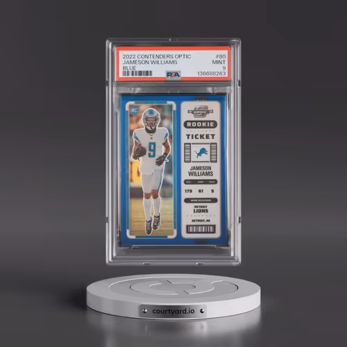 2022 Panini Contenders Optic #80 Jameson Williams - Blue (PSA 9 MINT)