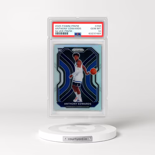 2020 Panini Prizm #258 Anthony Edwards - Silver Prizm (PSA 10 GEM MINT)