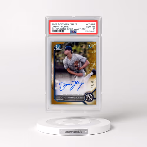 2022 Bowman Draft Chrome Draft Pick Autographs #CDADT Drew Thorpe - Gold Wave Refractor (PSA 10 GEM