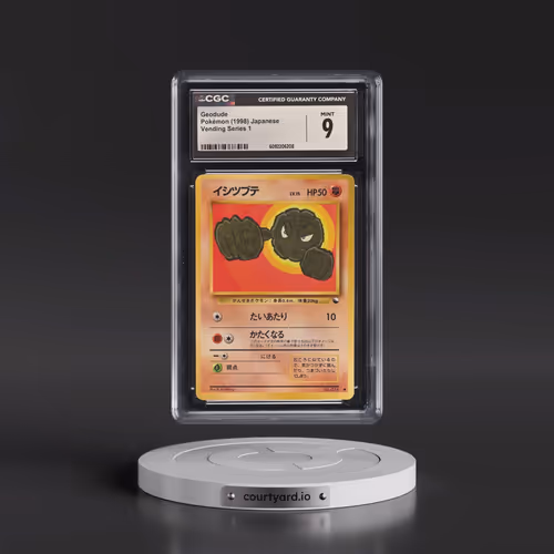 1998 Vending Series 1 (Pokeball Symbol. Glossy) Geodude (CGC 9 MINT)