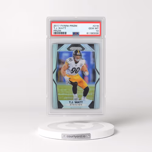 2017 Panini Prizm #216 T.J. Watt - Prizm (PSA 10 GEM MINT)
