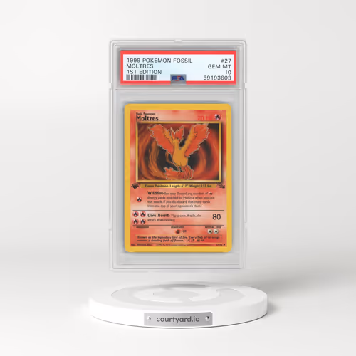 1999 Pokémon Fossil #27 Moltres - 1st Edition (PSA 10 GEM MINT)