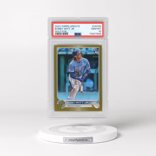 2022 Topps Update #US100 Bobby Witt Jr. - Gold Foil (PSA 10 GEM MINT)
