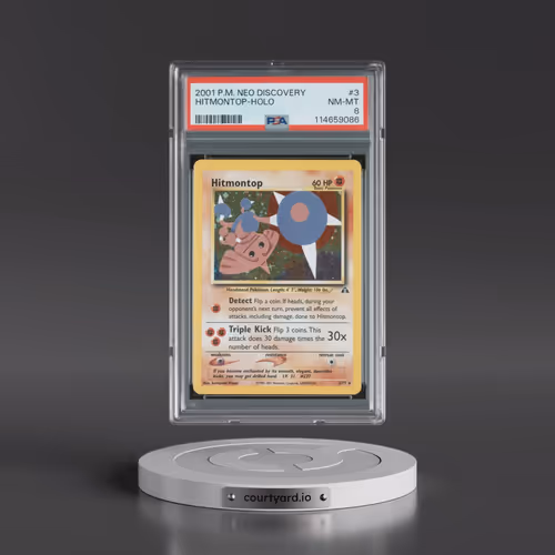 2001 Pokémon Neo Discovery #3 Hitmontop - Holo (PSA 8 NM-MT)