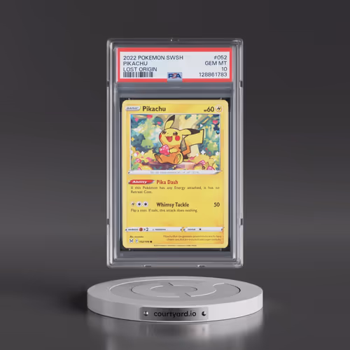 2022 Pokémon Sword & Shield Lost Origin #052 Pikachu (PSA 10 GEM MINT)