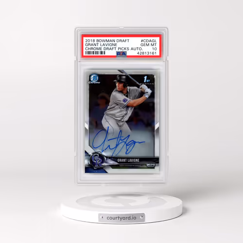 2018 Bowman Draft Chrome Draft Picks Autographs #CDAGL Grant Lavigne (PSA 10 GEM MINT)