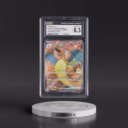 2023 Pokémon Card 151 #185/165 Charizard ex - Super Rare Holo (CGC 8.5 NM-MT+)