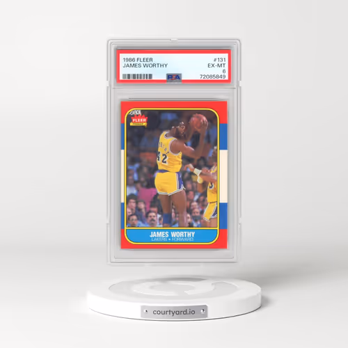 1986 Fleer #131 James Worthy (PSA 6 EX-MT)