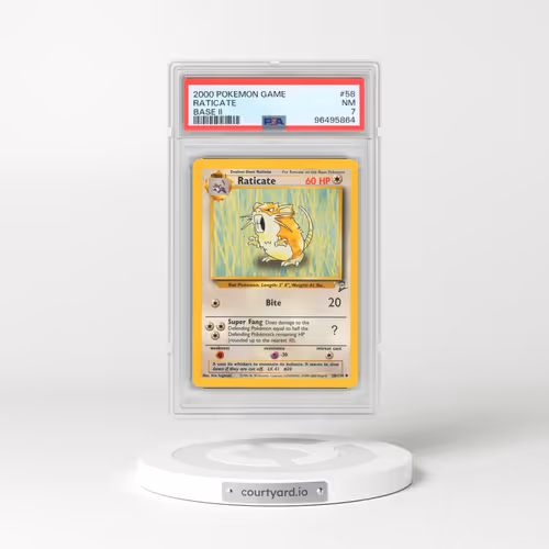 2000 Pokémon Game Base II #58 Raticate (PSA 7 NM)