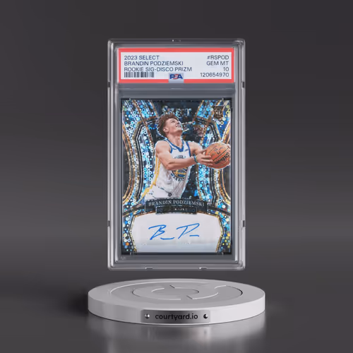 2023 Panini Select Rookie Signatures #RSPOD Brandin Podziemski - Disco Prizm (PSA 10 GEM MINT)