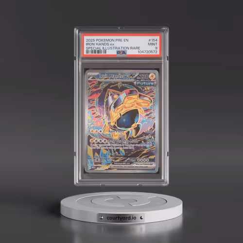 2025 Pokémon Pre EN-Prismatic Evolutions #154 Iron Hands EX - Holo Special Illustration Rare (PSA 9