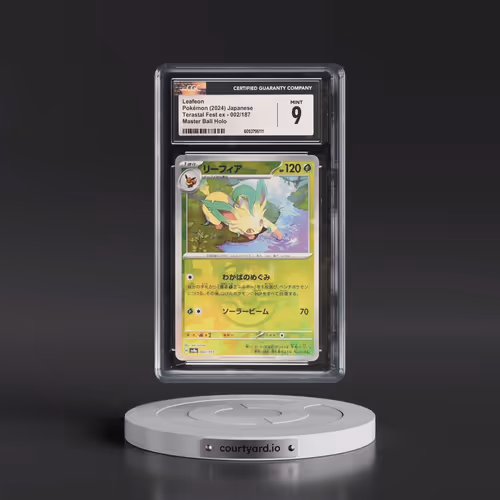 2024 Pokémon Sv8a-Terastal Fest EX #002 Leafeon - Reverse Holo Master Ball (CGC 9 MINT)
