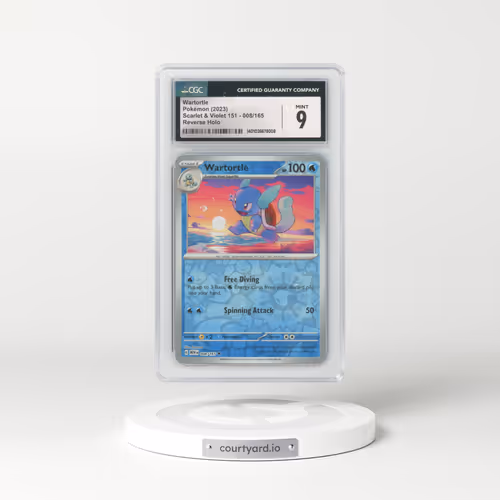 2023 Scarlet & Violet 151 - MEW EN #008/165 Wartortle - Reverse Holo (CGC 9 MINT)