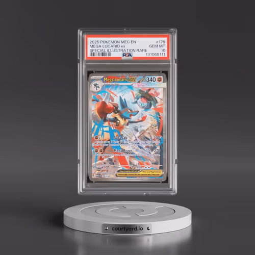 2025 Pokémon Meg EN-Mega Evolution #179 Mega Lucario EX - Holo Special Illustration Rare (PSA 10 GEM