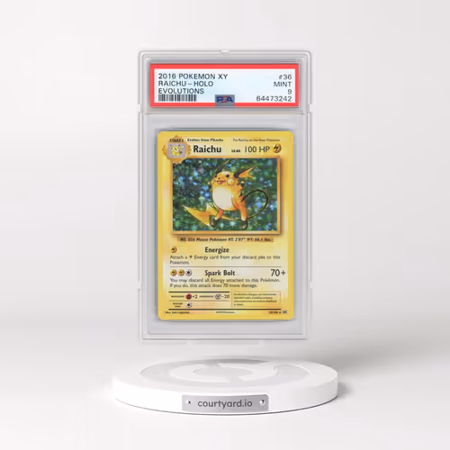 2016 Pokémon XY Evolutions #36 Raichu - Holo (PSA 9 MINT)