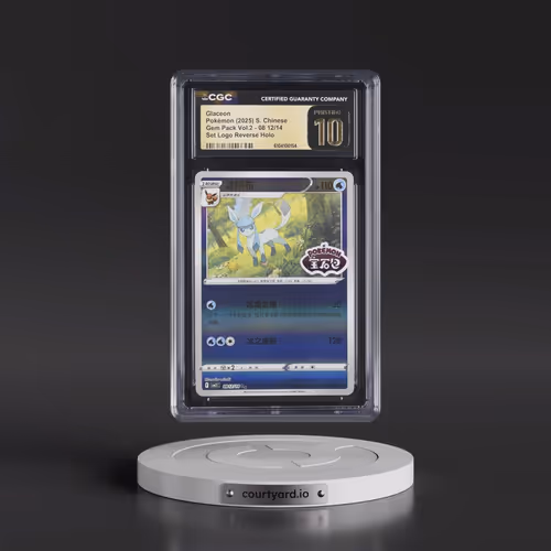2025 Gem Pack Volume 2 - CBB2C - Simplified #08 12/14 Glaceon - Reverse Holo Set Logo (CGC 10 PRISTI