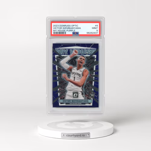 2023 Panini Donruss Optic My House #6 Victor Wembanyama - Purple (PSA 9 MINT)