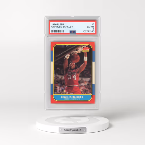 1986 Fleer #7 Charles Barkley (PSA 6 EX-MT)