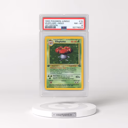 1999 Pokémon Jungle #15 Vileplume - 1st Edition Holo (PSA 8 NM-MT)