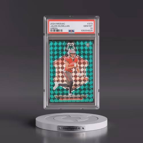 2024 Panini Mosaic #373 Jalen McMillan - Green (PSA 10 GEM MINT)