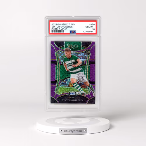 2023-24 Panini Select FIFA #150 Viktor Gyokeres - Purple Mojo (PSA 10 GEM MINT)