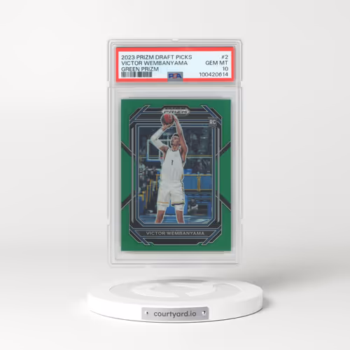 2023 Panini Prizm Draft Picks #2 Victor Wembanyama - Green Prizm (PSA 10 GEM MINT)