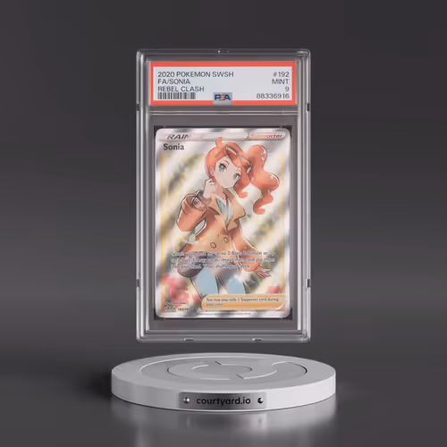 2020 Pokémon Sword & Shield Rebel Clash #192 Sonia - Full Art (PSA 9 MINT)