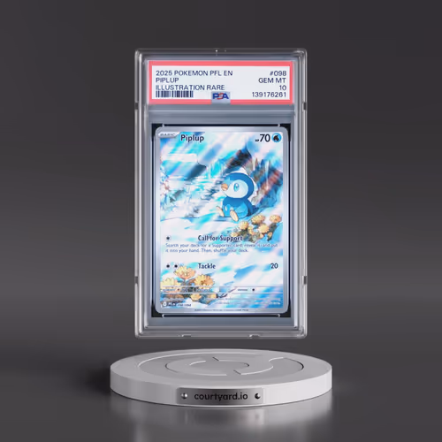 2025 Pokémon Pfl EN-Phantasmal Flames #098 Piplup - Illustration Rare (PSA 10 GEM MINT)