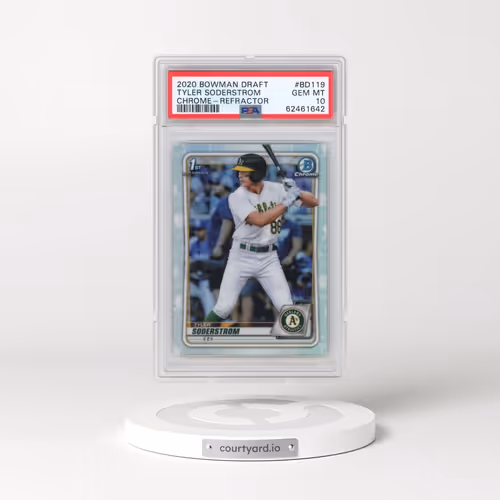 2020 Bowman Draft #BD119 Tyler Soderstrom - Chrome-Refractor (PSA 10 GEM MINT)