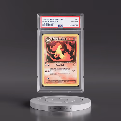 2000 Pokémon Rocket #44 Dark Rapidash - 1st Edition (PSA 8 NM-MT)