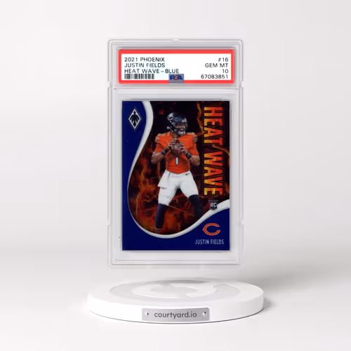 2021 Panini Phoenix Heat Wave #16 Justin Fields - Blue (PSA 10 GEM MINT)