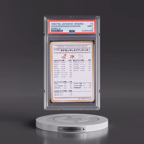 1998 Pokémon Vending #2 Ouch! at the Pokemon Mansion - Series III (PSA 9 MINT)