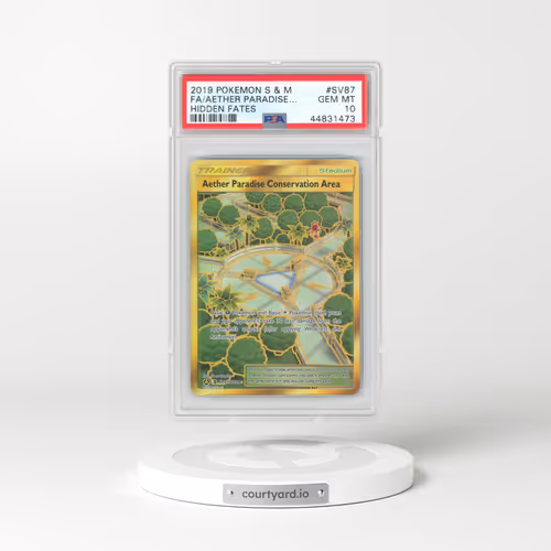 2019 Pokémon Sun & Moon Hidden Fates #SV87 Aether Paradise Conservation Area - Full Art (PSA 10 GEM MINT)