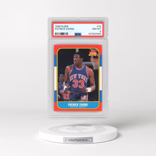 1986 Fleer #32 Patrick Ewing (PSA 8 NM-MT)