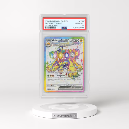 2024 Pokémon Scr EN-Stellar Crown #159 Galvantula EX - Holo Ultra Rare (PSA 10 GEM MINT)