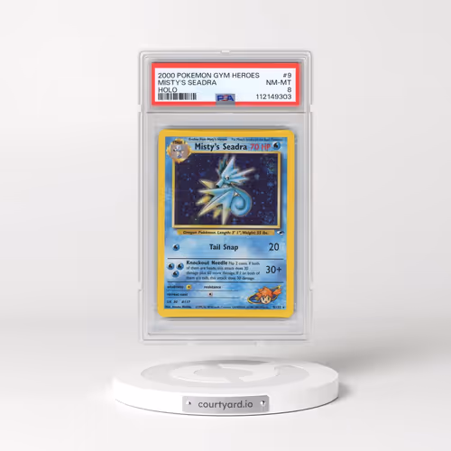 2000 Pokémon Gym Heroes #9 Misty's Seadra - Holo (PSA 8 NM-MT)