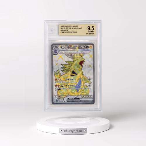 2023 Pokémon Scarlet and Violet Ruler of the Black Flame #122 Tyranitar EX SR (BGS 9.5 GEM MINT)