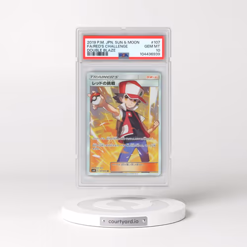 2019 Pokémon Sun & Moon Double Blaze #107 Red's Challenge - Full Art (PSA 10 GEM MINT)