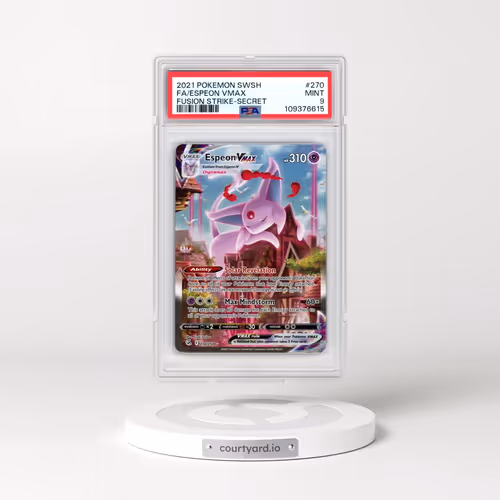 2021 Pokémon Sword & Shield Fusion Strike #270 Espeon Vmax - Full Art Secret (PSA 9 MINT)