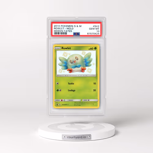 2019 Pokémon Sun & Moon Hidden Fates #SV2 Rowlet - Holo (PSA 10 GEM MINT)