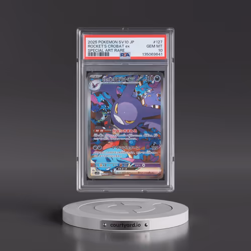 2025 Pokémon SV10-Glory of Team Rocket #127 Team Rocket's Crobat EX - Holo Special Art Rare (PSA 10