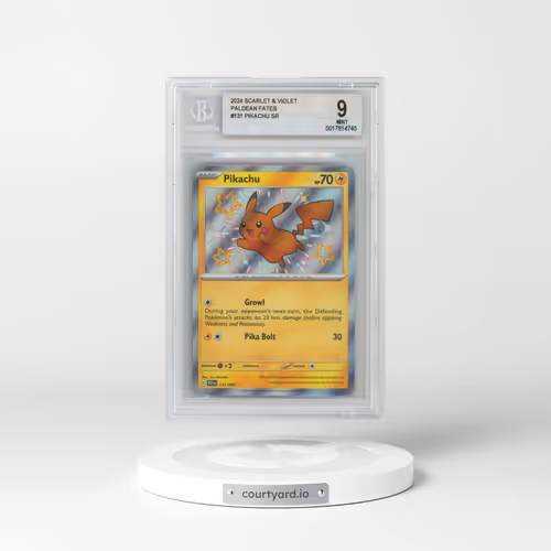 2024 Paldean Fates - PAF EN #131 Pikachu - Shiny Rare Holo (BGS 9 MINT)