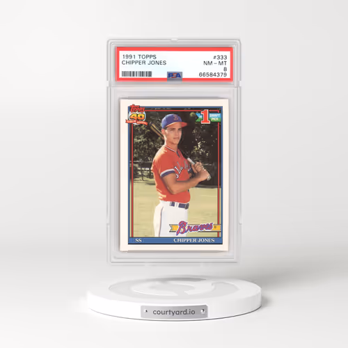 1991 Topps #333 Chipper Jones (PSA 8 NM-MT)