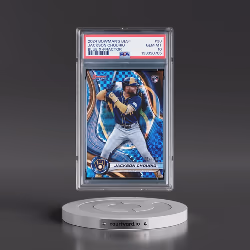2024 Bowman's Best #38 Jackson Chourio - Blue X-Fractor (PSA 10 GEM MINT)