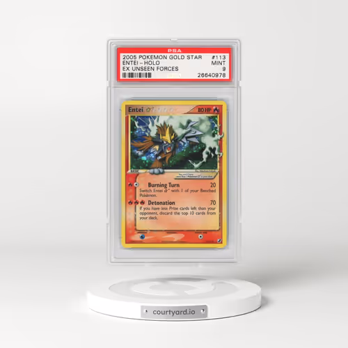 2005 Pokémon EX Unseen Forces #113 Entei - Holo Gold Star (PSA 9 MINT)